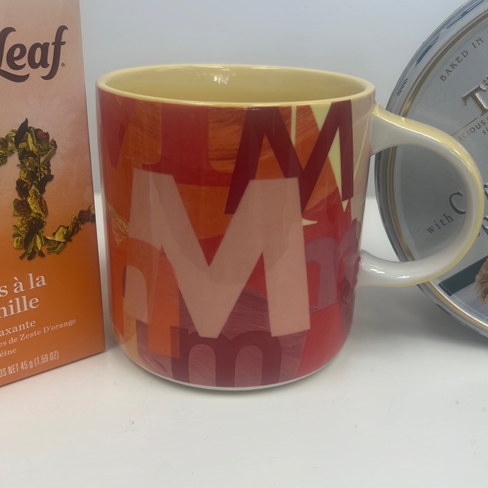 Anthropologie Lottie monogram initial mug, brand new (mug only, not tea&cookies)